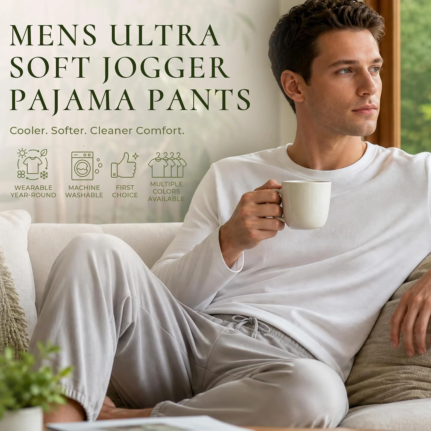 Men's Cotton Joggers III, Navy